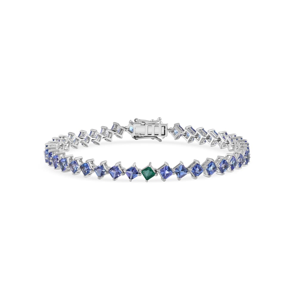 Odd One Out Slanted Princess - Purple Amethyst Bracelet - HIBA JABER