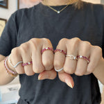 تحميل الصورة في عارض المعرض, Odd One Out Slanted Princess Ring/ Red Rubies - HIBA JABER