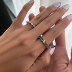 Load image into Gallery viewer, Odd One Out - Two Shapes - Green Emeralds - HIBA JABER