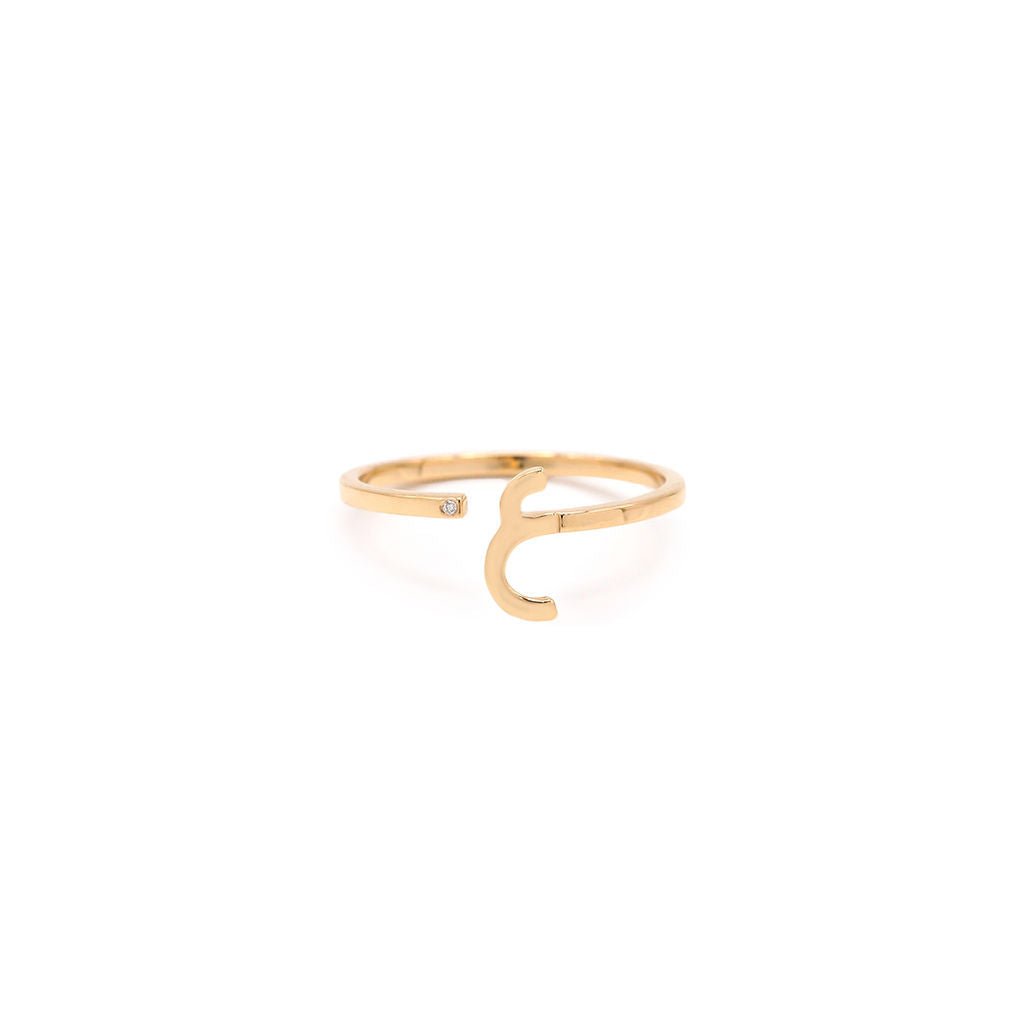 One Letter CLOSED Ring - HIBA JABER