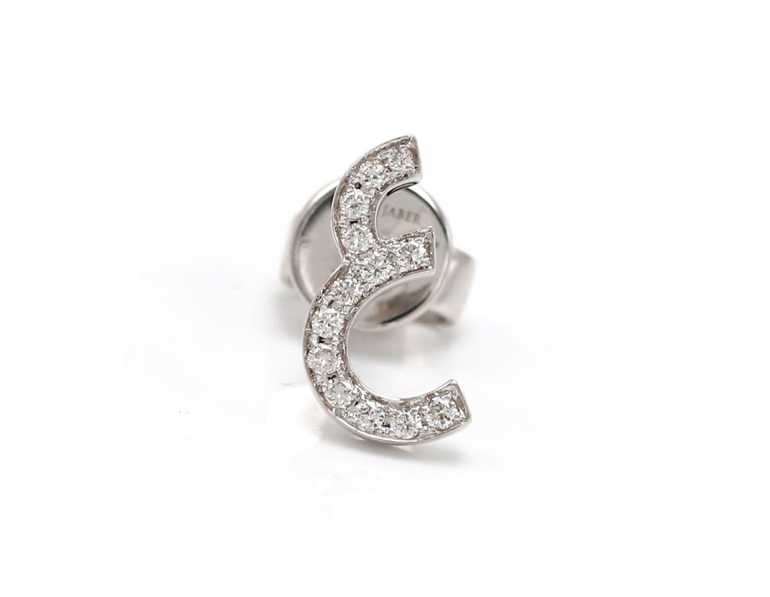 One Letter Stud - Single Piece Rose Gold - HIBA JABER