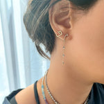 تحميل الصورة في عارض المعرض, One Letter Stud With Hanging Chain - Single Piece - HIBA JABER