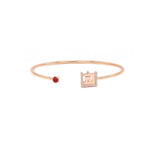 Load image into Gallery viewer, Open Bangle with a Colored Gemstone - HIBA JABER