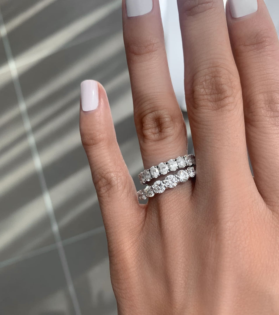 Oval Diamond Eternity Ring - HIBA JABER