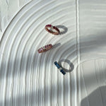Load image into Gallery viewer, Oval Odd One Out Ring | Blue Sapphires - HIBA JABER