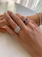 Load image into Gallery viewer, Pear Diamond Eternity Ring - HIBA JABER