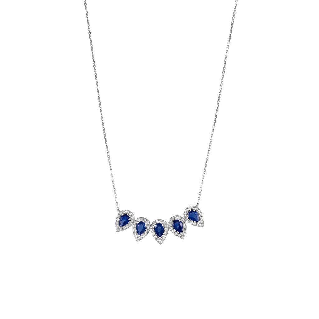 Pear Sapphire Necklace - HIBA JABER