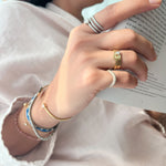 Load image into Gallery viewer, Pinki Bold Infinity Ring/ Dual Gold - HIBA JABER