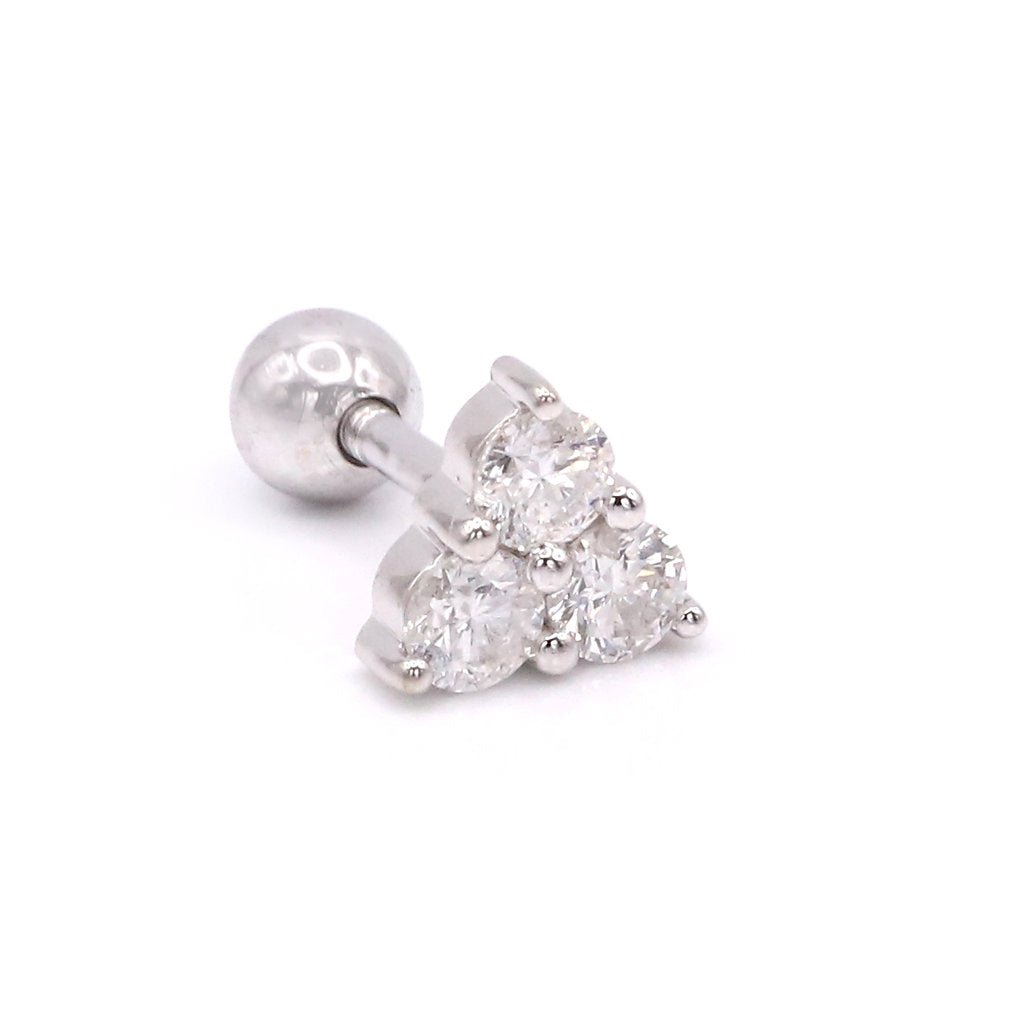 Quatro Diamond Bar Earring - HIBA JABER