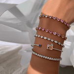 Load image into Gallery viewer, Rainbow Sapphire Pear Bracelet - HIBA JABER