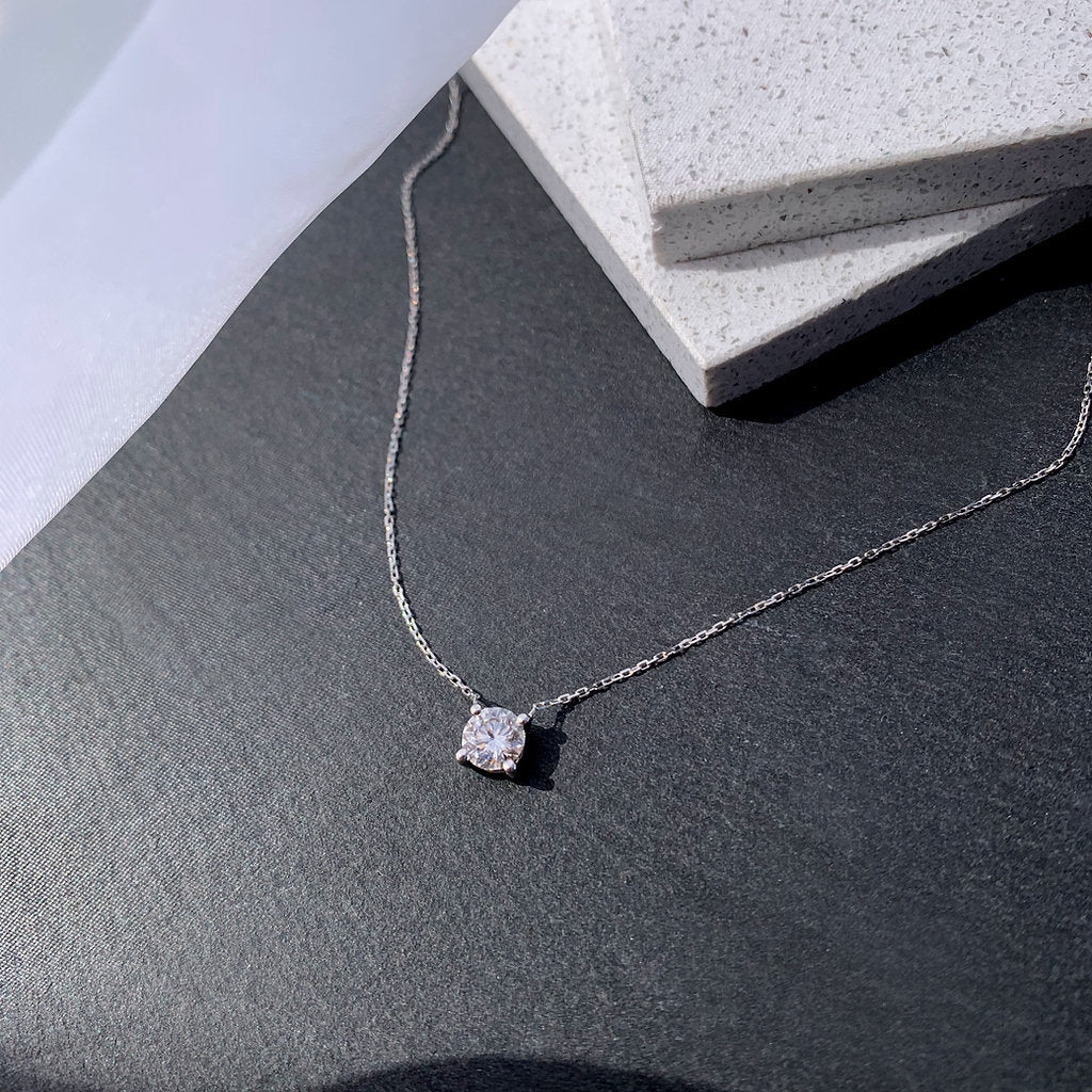 Round Brilliant Diamond Necklace - HIBA JABER