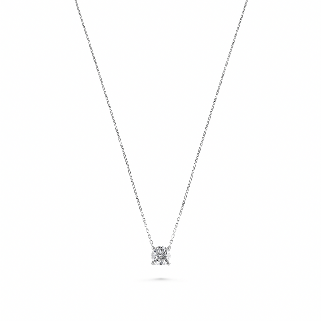 Round Brilliant Diamond Necklace - HIBA JABER