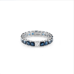 تحميل الصورة في عارض المعرض, Sapphire Eternity Ring With an Odd Diamond - HIBA JABER