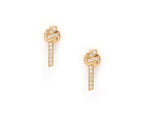 Load image into Gallery viewer, Single Initial Earring Set in Diamonds - HIBA JABER