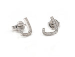 Load image into Gallery viewer, Single Initial Earring Set in Diamonds - HIBA JABER
