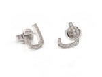 Load image into Gallery viewer, Single Initial Earring Set in Diamonds - HIBA JABER