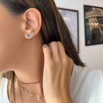 Load image into Gallery viewer, Single Initial Earring - With Diamonds/ Single Piece - HIBA JABER