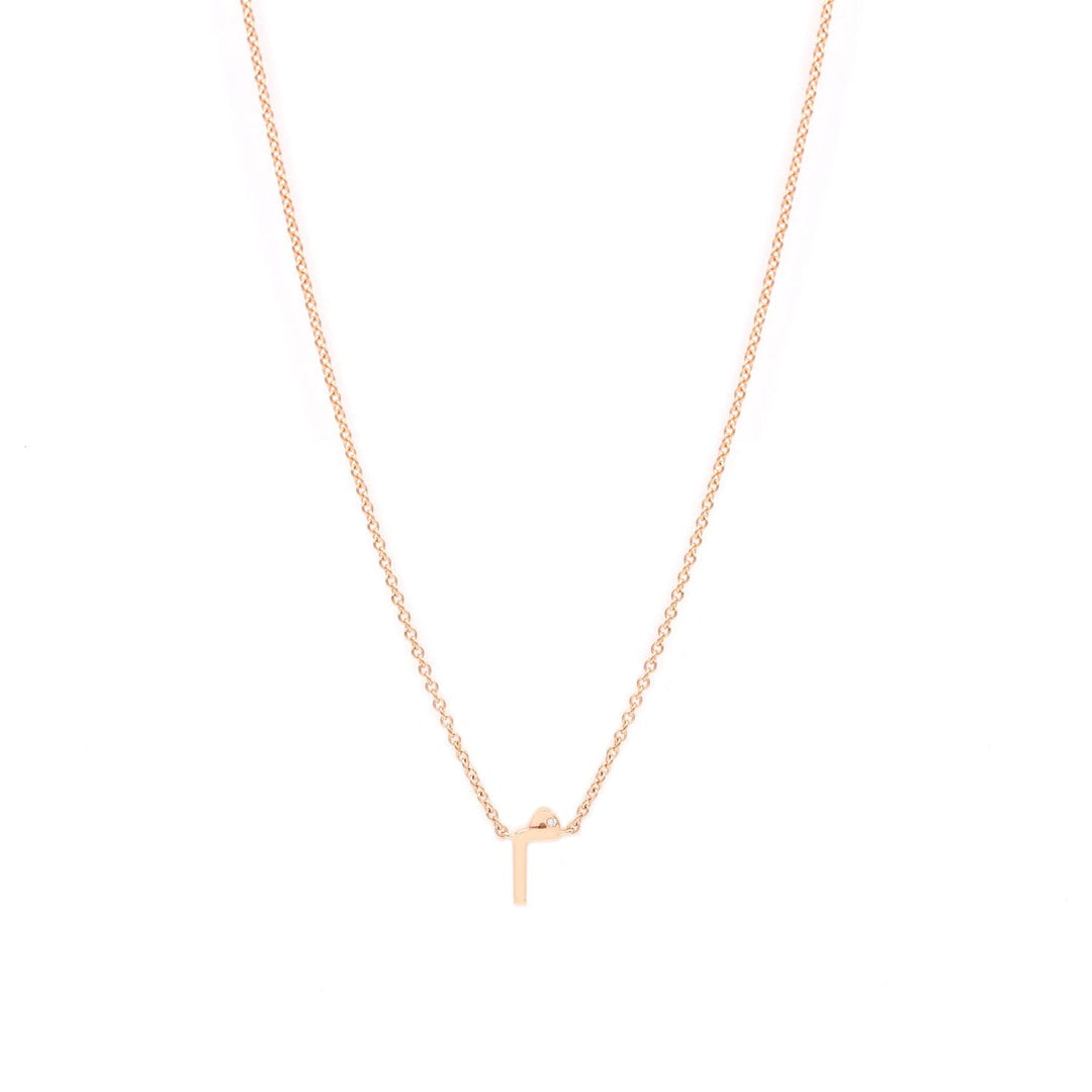 Single Initial Plain Chain Necklace - HIBA JABER