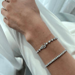 Load image into Gallery viewer, Spaced - Out Diamond Bracelet with Initials - HIBA JABER
