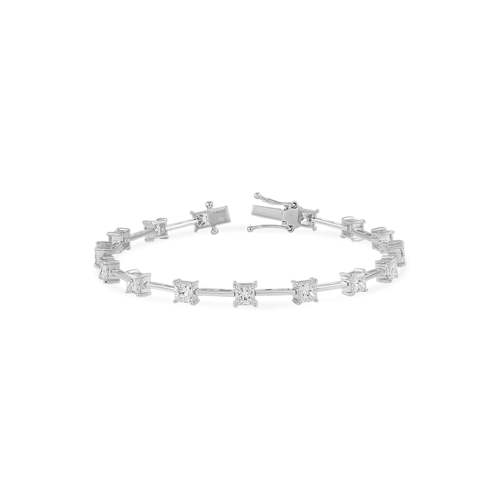 Spaced out Princess - Shaped Diamond Bracelet - HIBA JABER