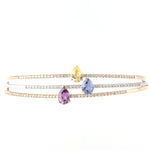 Load image into Gallery viewer, Teardrops from Sri Lanka - Blue Bracelet - HIBA JABER