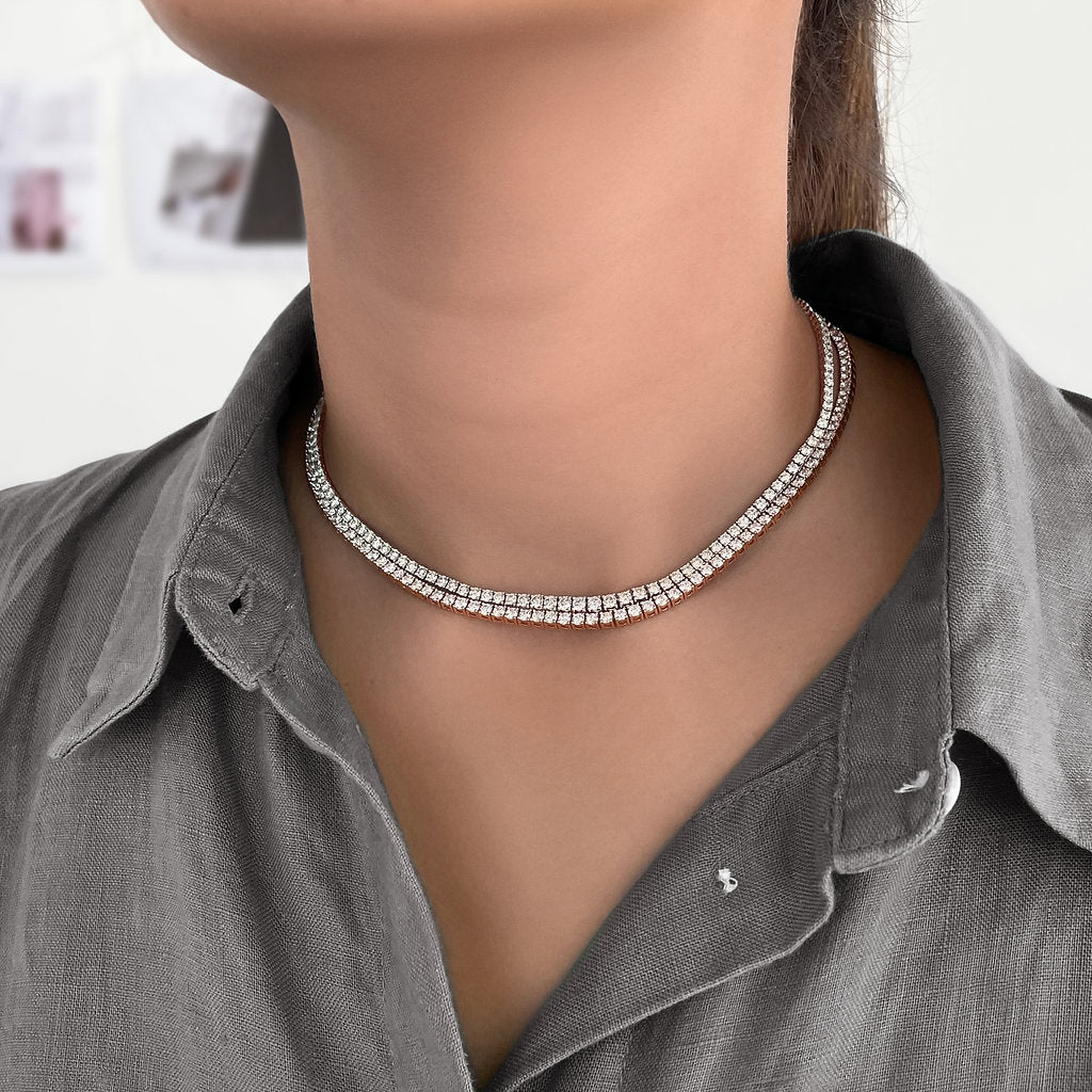 Tennis Necklace/ 6.2cts - HIBA JABER