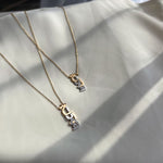 Load image into Gallery viewer, The Vertical Necklace - Five letters - HIBA JABER