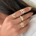 Load image into Gallery viewer, Thick Duo Rings - HIBA JABER