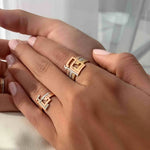 Load image into Gallery viewer, Thick Trio Rings - HIBA JABER