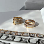 Load image into Gallery viewer, Thick Trio Rings - HIBA JABER