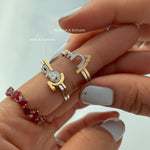 تحميل الصورة في عارض المعرض, Thin Duo Rings - HIBA JABER