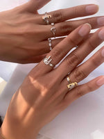 تحميل الصورة في عارض المعرض, Thin Duo Rings - HIBA JABER