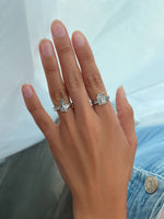 Load image into Gallery viewer, Thin Duo Rings - Letters Meem & 3ein - HIBA JABER