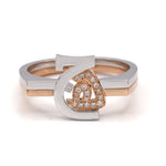 تحميل الصورة في عارض المعرض, Thin Duo Rings with Flat Tops - Ha & Jeem - HIBA JABER