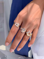 Load image into Gallery viewer, Thin Trio Rings - HIBA JABER