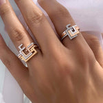 Load image into Gallery viewer, Thin Trio Rings - HIBA JABER