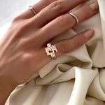 Load image into Gallery viewer, Thin Trio Rings - HIBA JABER