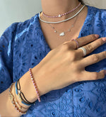 تحميل الصورة في عارض المعرض, Three Letter Chain Necklace - Ha, Ba & Ha - هبة - HIBA JABER