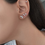 تحميل الصورة في عارض المعرض, Trio Diamond Bar Earring - HIBA JABER