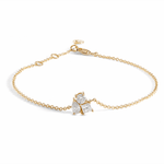 Load image into Gallery viewer, Trio Sparkle Diamond Bracelet - 18 - k - yellow - gold - HIBA JABER