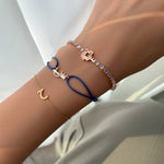 Load image into Gallery viewer, TWO CHARACTER THREAD BRACELET - HIBA JABER