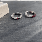 عرض الصورة في المعرض، Two - way Eternity Ring - Hearts and Rubies - HIBA JABER