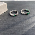 عرض الصورة في المعرض، Two Way Eternity Ring - Hearts & Emeralds - HIBA JABER