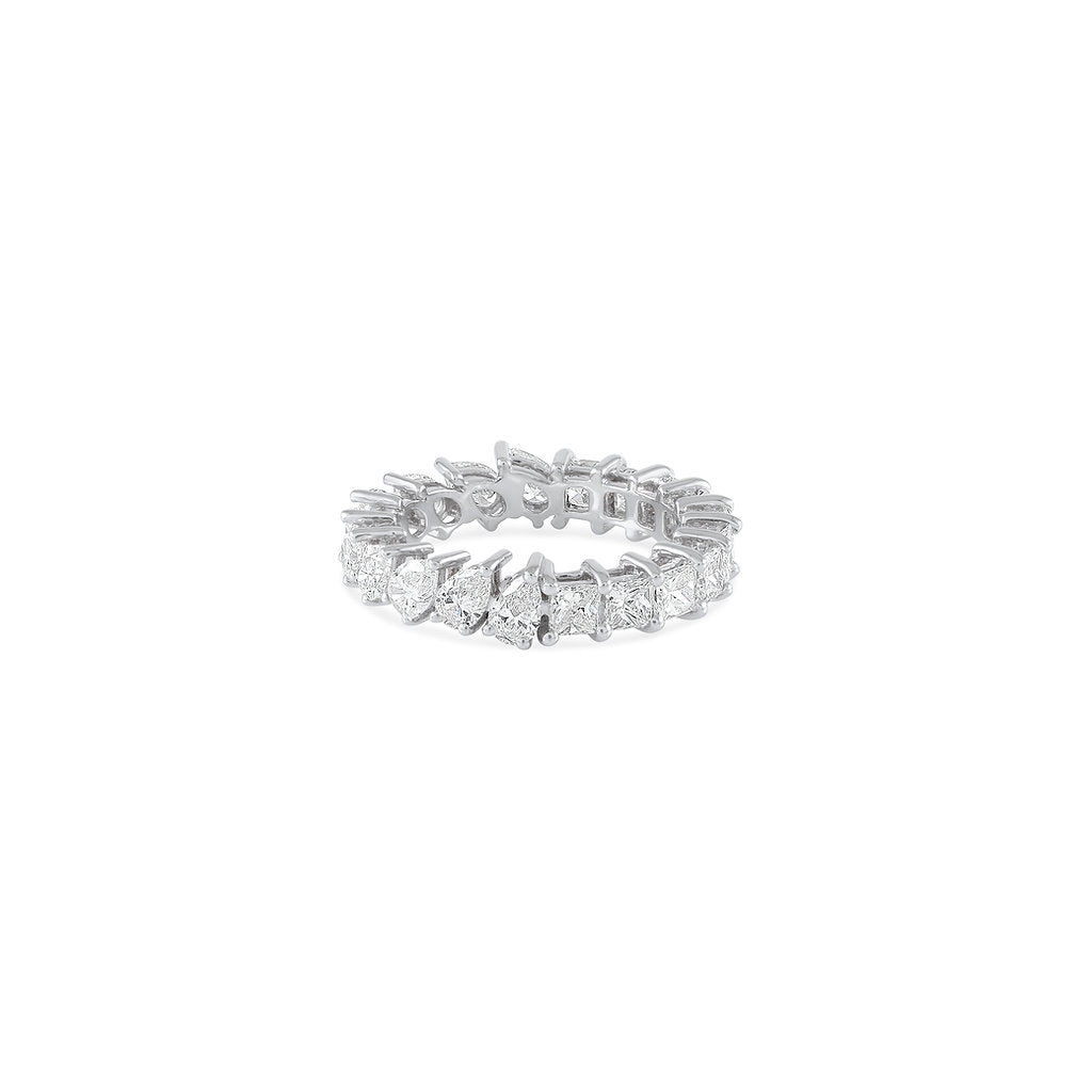 Two Way Eternity Ring | Princess & Pear Diamond - HIBA JABER