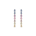 Load image into Gallery viewer, Vertical Sapphire Multicolored Earring Set - HIBA JABER