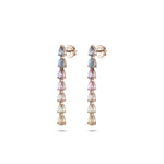 Load image into Gallery viewer, Vertical Sapphire Multicolored Earring Set - HIBA JABER