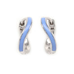 Load image into Gallery viewer, White Enamel Mini Infinity Hoops - HIBA JABER