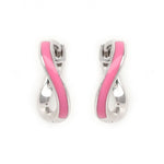 Load image into Gallery viewer, White Enamel Mini Infinity Hoops - HIBA JABER