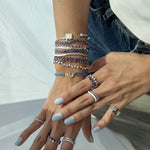 Load image into Gallery viewer, Zigzag Diamond Pears with Droplets Bracelet - HIBA JABER