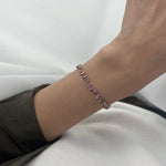 Load image into Gallery viewer, Zigzag Multi Colored Sapphire Pears with Diamond Droplets Bracelet - HIBA JABER